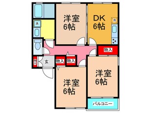 ラベンダーハイツの物件間取画像